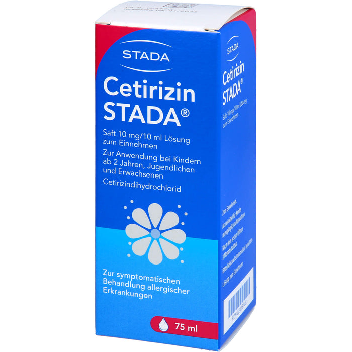 Cetirizin STADA Saft 10 mg / 10 ml Lösung bei Allergien, 75 ml Lösung