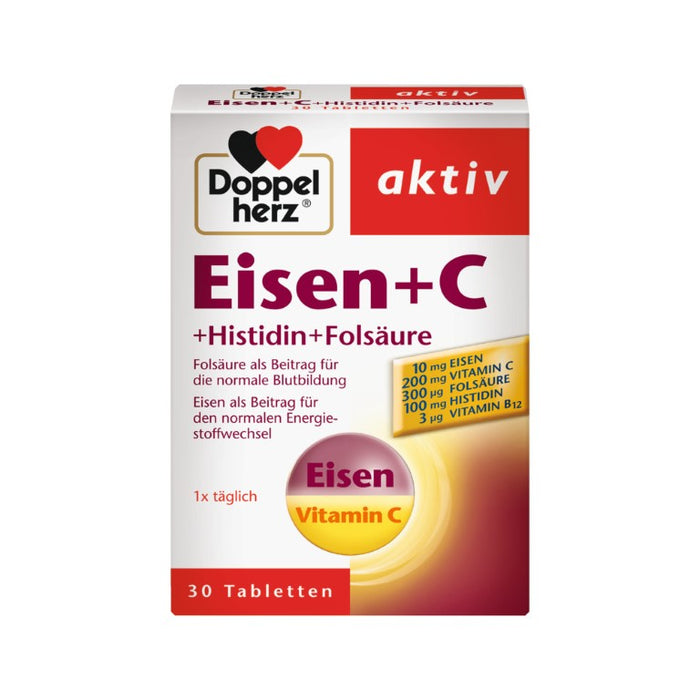 Doppelherz Eisen+Vit.C+L-Histidin, 30 St. Tabletten