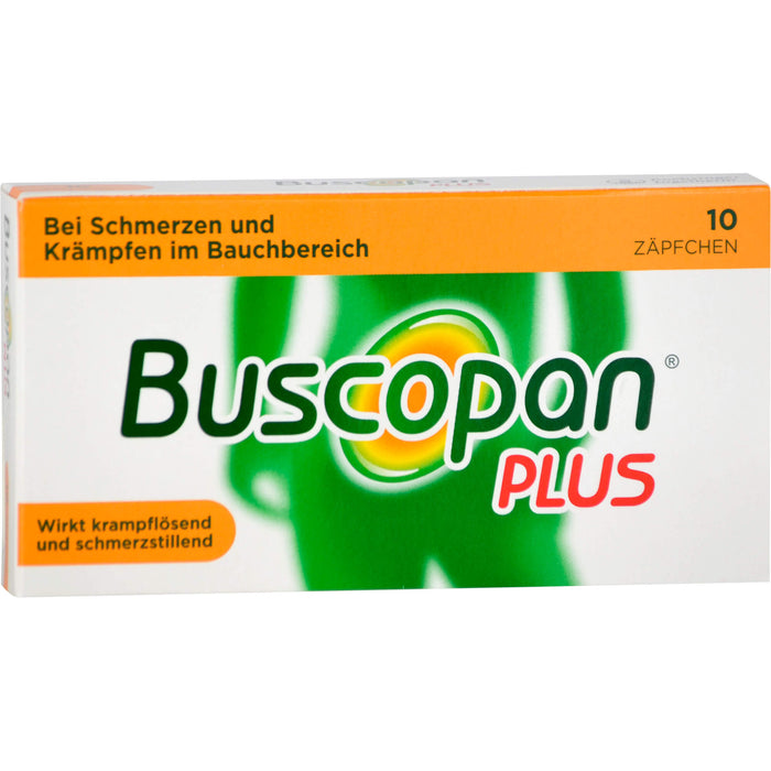 Buscopan plus Zäpfchen bei Schmerzen und Krämpfen im Bauchbereich, 10 St. Zäpfchen