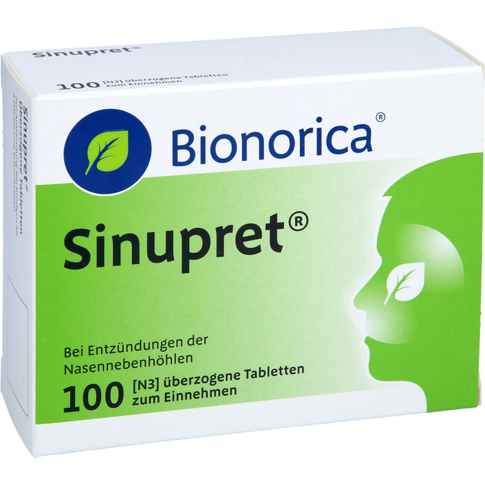 Sinupret überzogene Tabletten bei Entzündungen der Nasennebenhöhlen, 100 pc Tablettes