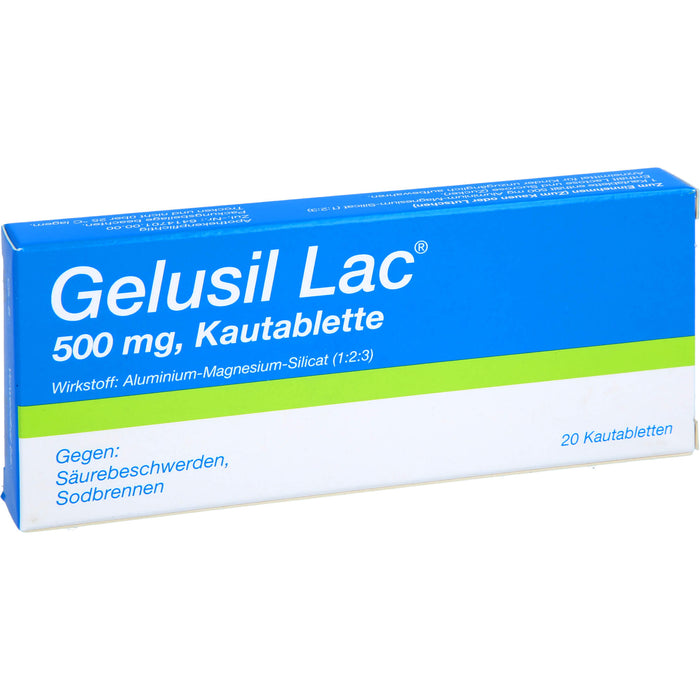 Gelusil Lac Kautabletten gegen Säurebeschwerden, Sodbrennen, 20 pcs. Tablets