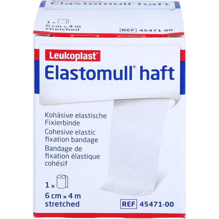 Elastomull haft 6 cm x 4 m kohäsive elastische Fixierbinde, 1 St. Packung