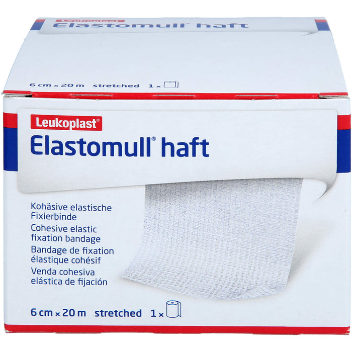 Elastomull haft 6 cm x 20 m kohäsive, elastische Fixierbinde, 1 pc Bandage