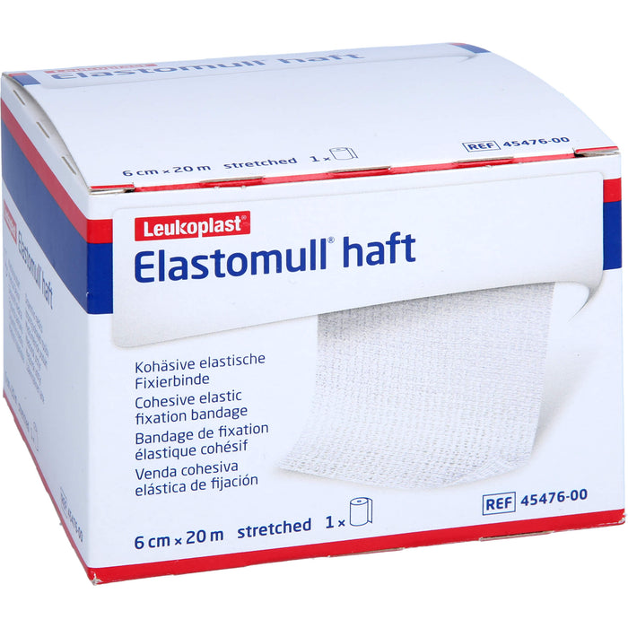 Elastomull haft 6 cm x 20 m kohäsive, elastische Fixierbinde, 1 pcs. Bandage