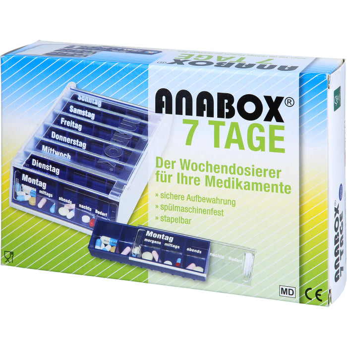 ANABOX 7 Tage Wochendosierer blau, 1 St. Dosette