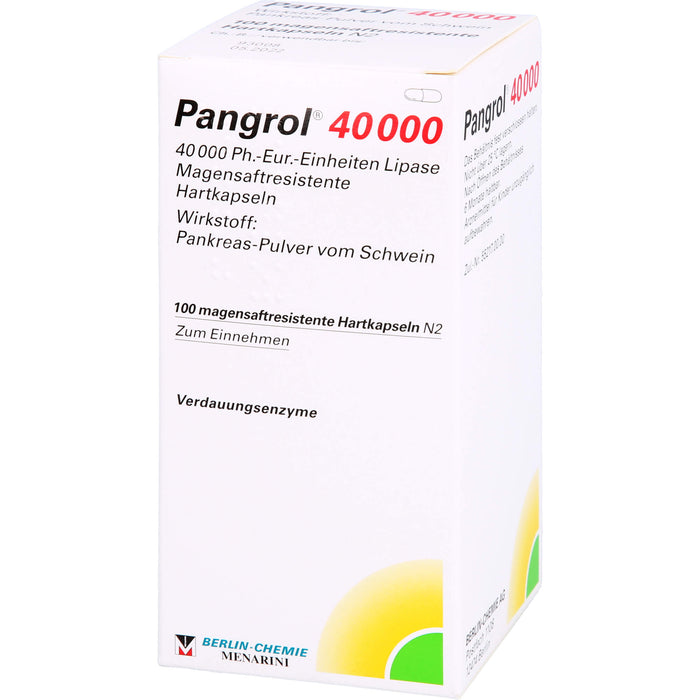 Pangrol 40000 Kapseln Verdauungsenzyme, 100 pc Capsules