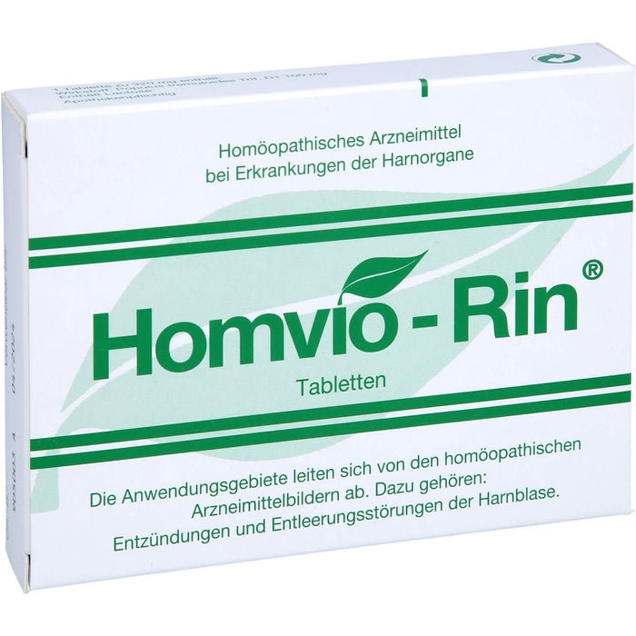 Homvio-Rin Tabletten gegen Entzündungen und Entleerungsstörungen der Harnorgane, 50 pcs. Tablets