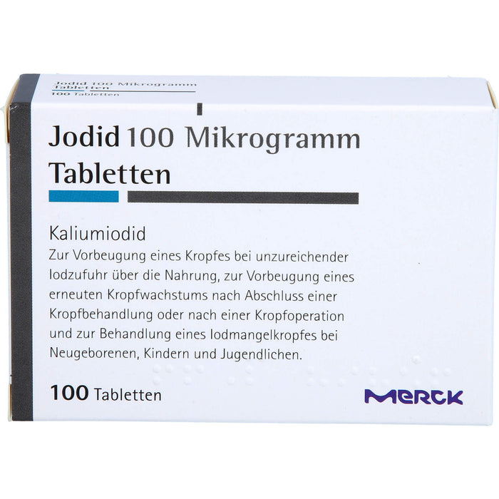 MERCK Jodid 100 Mikrogramm Tabletten, 100 pcs. Tablets