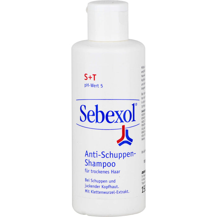 Sebexol S+T Shampoo Anti-Schuppen für trockenes Haar, 150 ml Shampoing