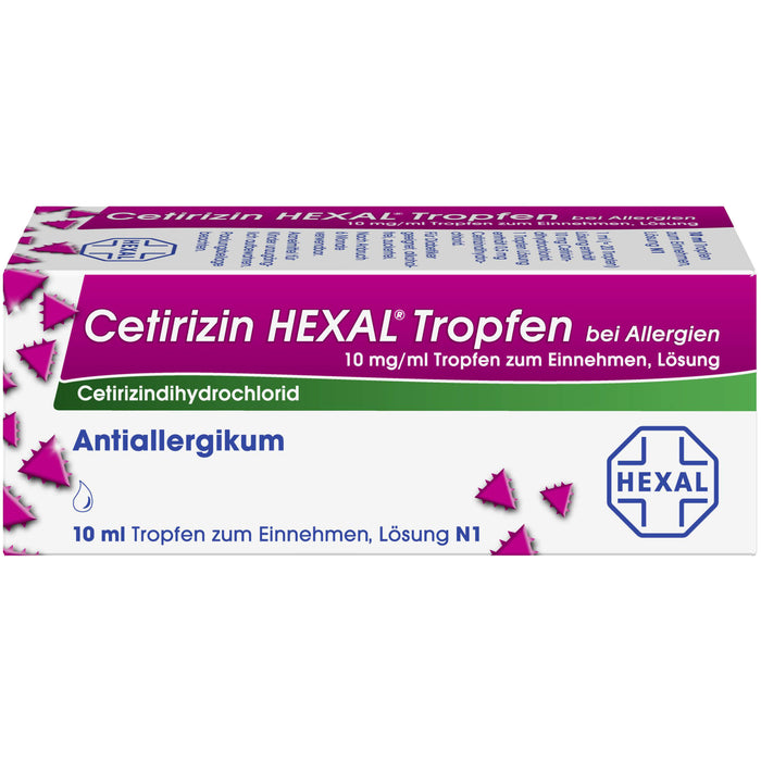 Cetirizin HEXAL Tropfen bei Allergien, 10 ml Solution