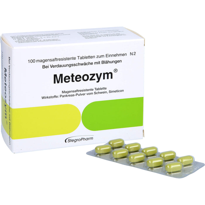 Meteozym Filmtabletten bei Verdauungsschwäche mit Blähungen, 100 pcs. Tablets