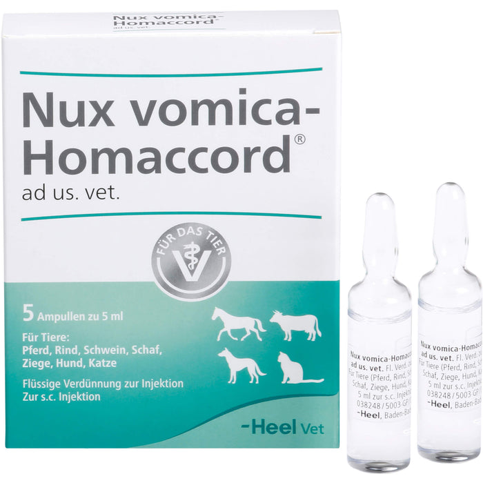 Nux vomica-Homaccord ad us. vet. für Tiere Ampullen, 5 pc Ampoules