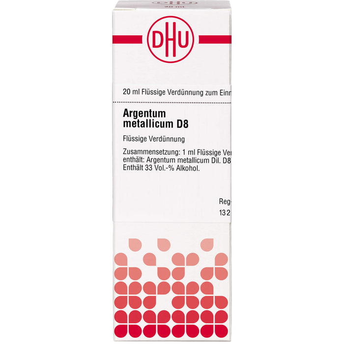 DHU Argentum metallicum D8 Dilution, 20 ml Lösung