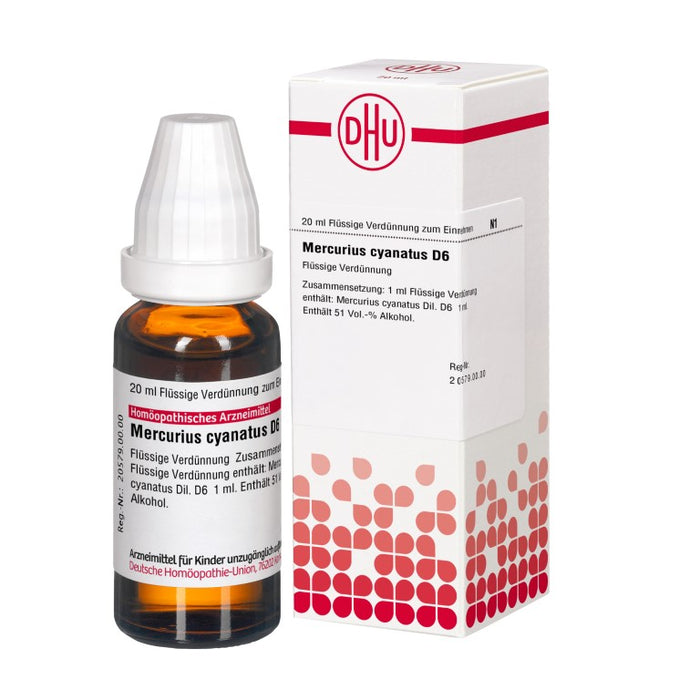 DHU Mercurius cyanatus D6 Dilution, 20 ml Lösung