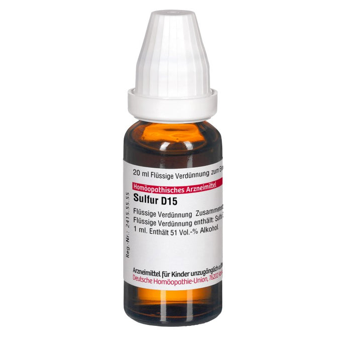 Sulfur D15 DHU Dilution, 20 ml Lösung