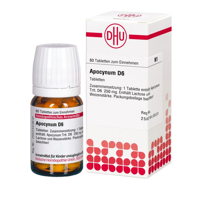 DHU Apocynum D6 Tabletten, 80 pc Tablettes