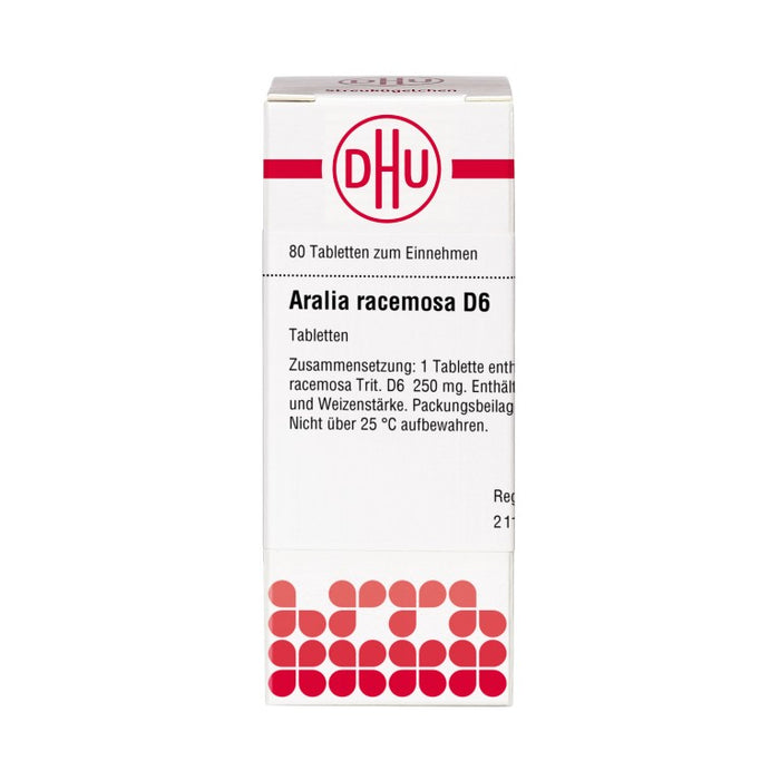 DHU Aralia racemosa D6 Tabletten, 80 pcs. Tablets