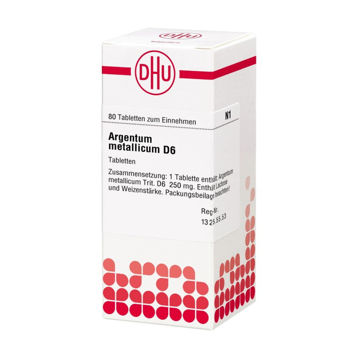 DHU Argentum metallicum D6 Streukügelchen, 80 St. Tabletten