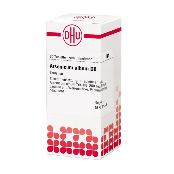 DHU Arsenicum album D8 Tabletten, 80 pc Tablettes