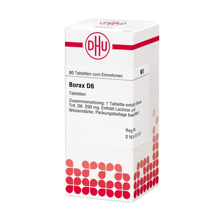 Borax D6 DHU Tabletten, 80 St. Tabletten