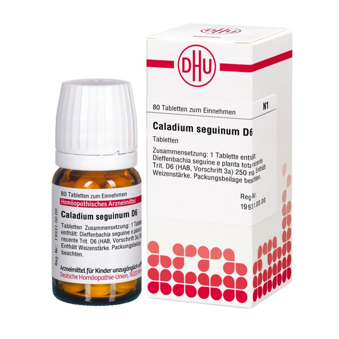 Caladium seguinum D6 DHU Tabletten, 80 St. Tabletten