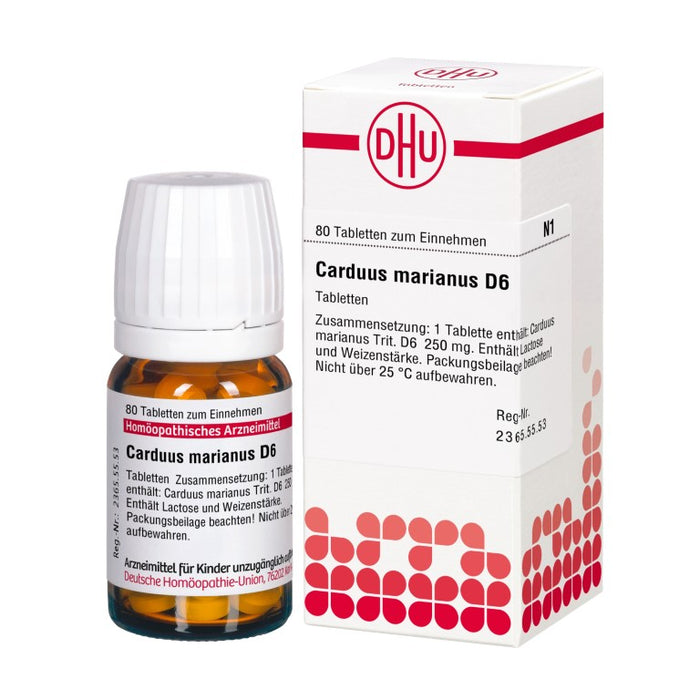 DHU Carduus marianus D6 Tabletten, 80 pc Tablettes