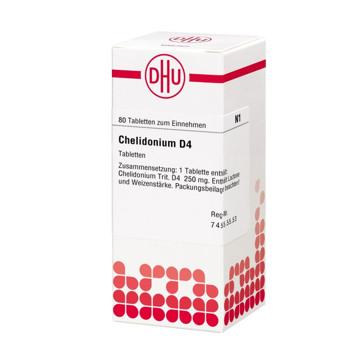 DHU Chelidonium D4 Tabletten, 80 St. Tabletten