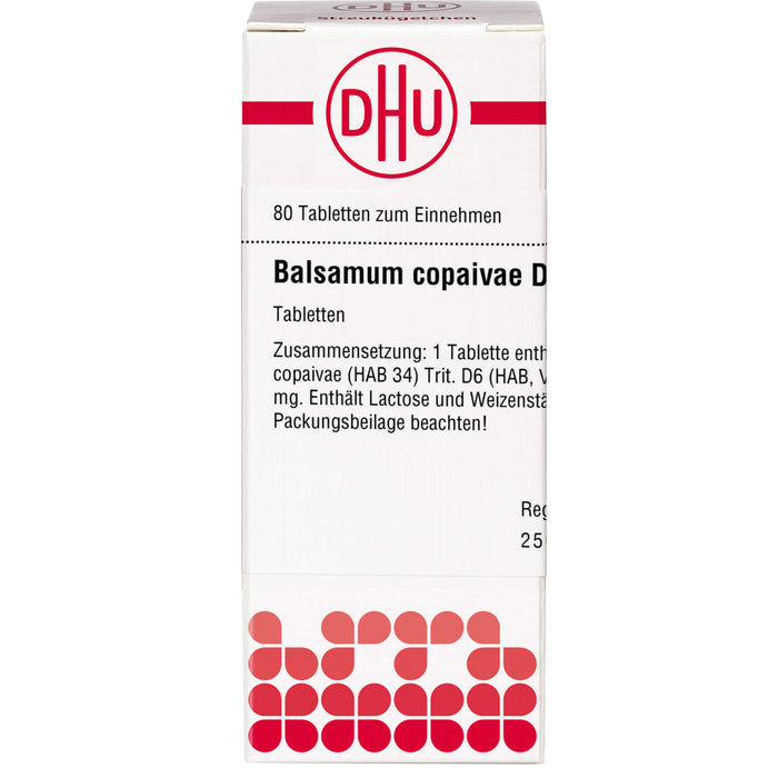 DHU Balsamum copaivae D6 Tabletten, 80 St. Tabletten