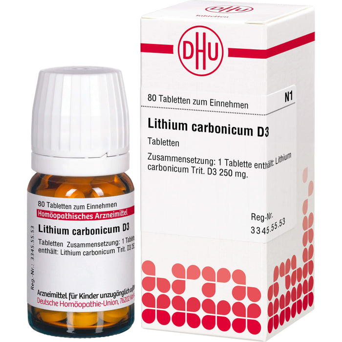 DHU Lithium carbonicum D3 Tabletten, 80 St. Tabletten