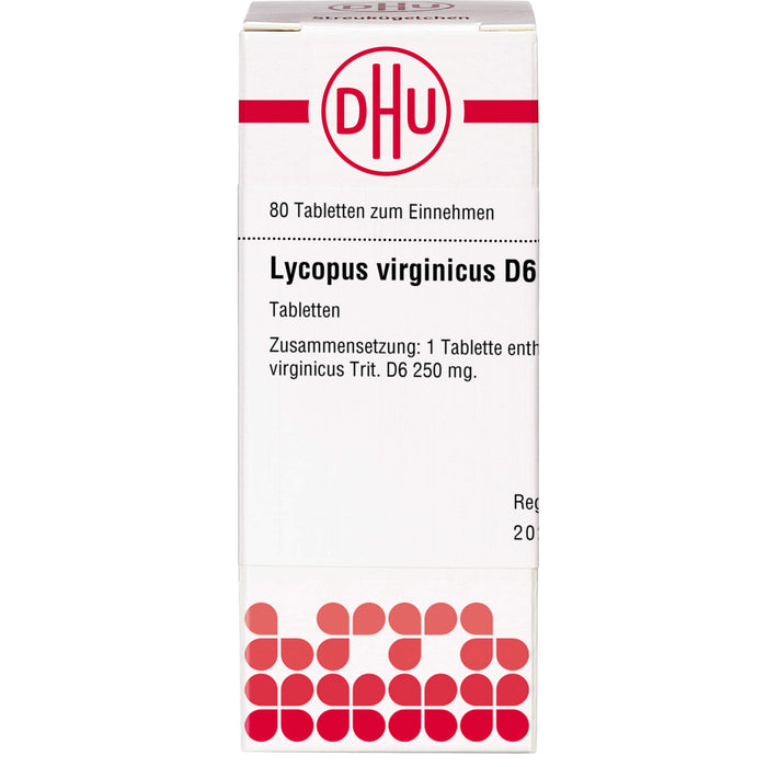 DHU Lycopus virginicus D6 Tabletten, 80 pc Tablettes