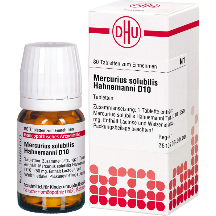 DHU Mercurius solubilis Hahnemanni D10 Tabletten, 80 pc Tablettes