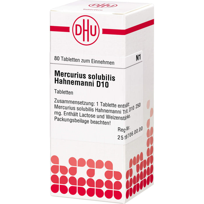 DHU Mercurius solubilis Hahnemanni D10 Tabletten, 80 St. Tabletten