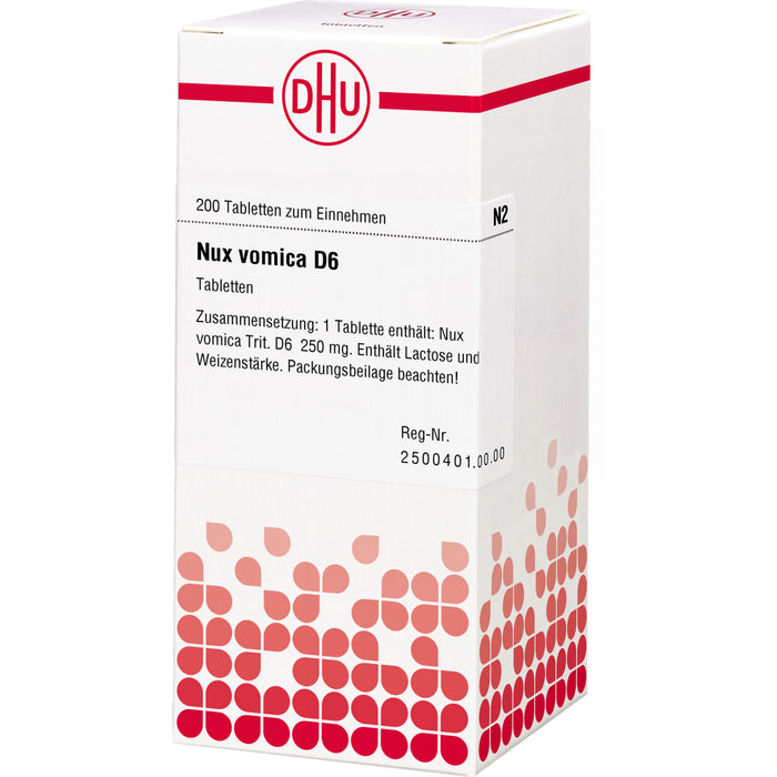 DHU Nux vomica D6 Tabletten, 200 St. Tabletten