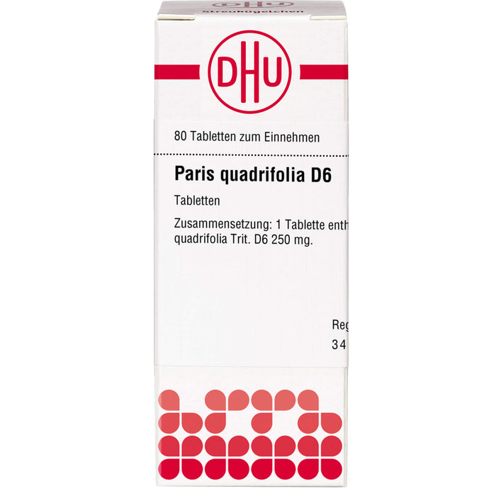 DHU Paris quadrifolia D 6 Tabletten, 80 St. Tabletten