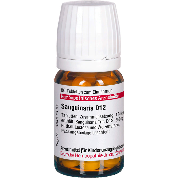 Sanguinaria D12 DHU Tabletten, 80 St. Tabletten