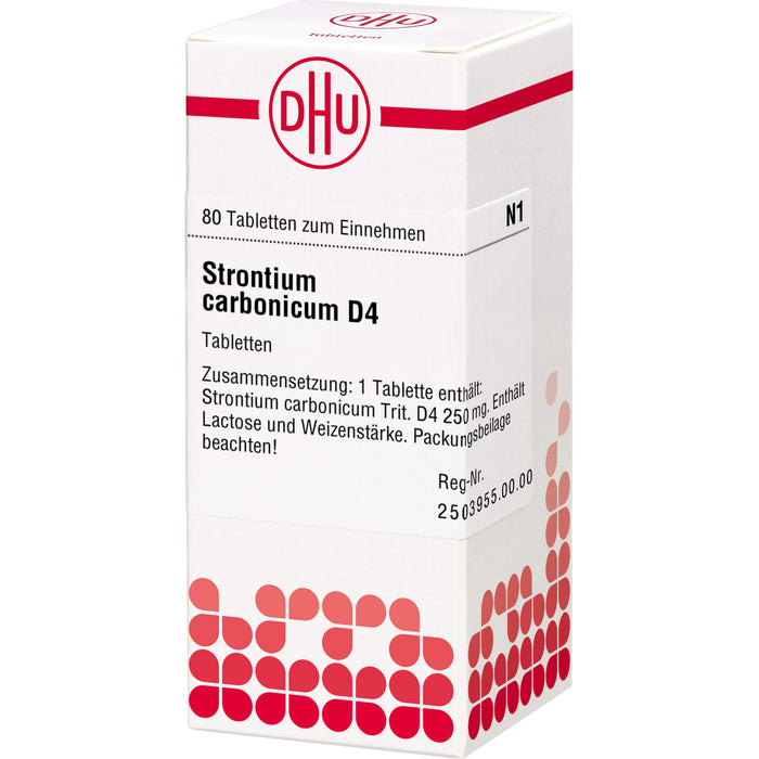 DHU Strontium carbonicum D4 Tabletten, 80 St. Tabletten