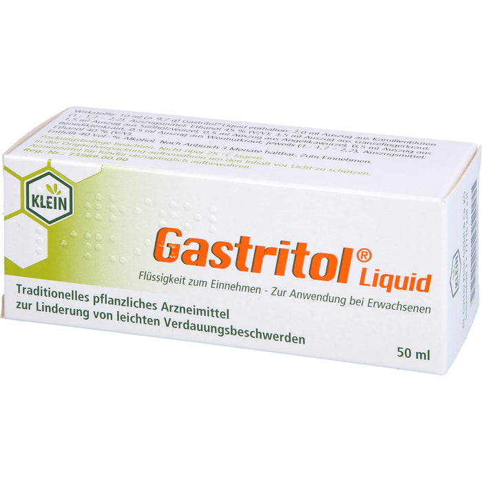 Gastritol Liquid Tropfen bei leichten Verdauungsbeschwerden, 50 ml Solution