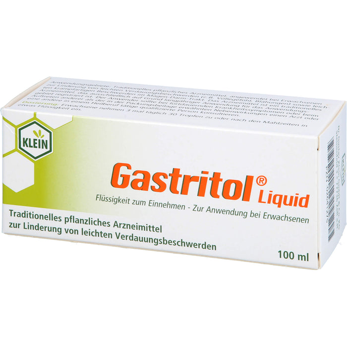 Gastritol Liquid lindert leichte Verdauungsbeschwerden, sowie leichte krampfartige Bauchbeschwerden, 100 ml Solution