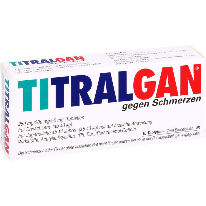 TITRALGAN gegen Schmerzen Tabletten, 10 pc Tablettes