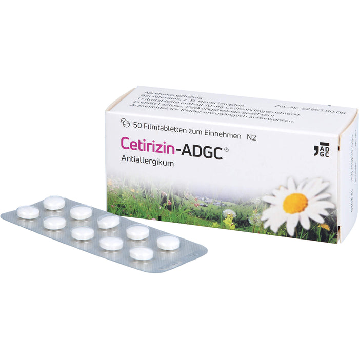 Cetirizin-ADGC Filmtabletten bei Allergien, 50 St. Tabletten