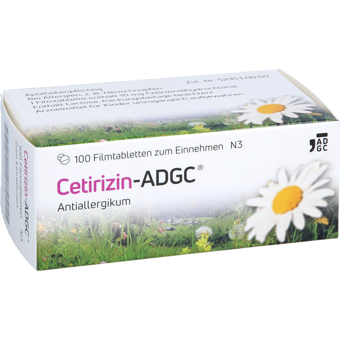 Cetirizin-ADGC Filmtabletten bei Allergien, 100 St. Tabletten