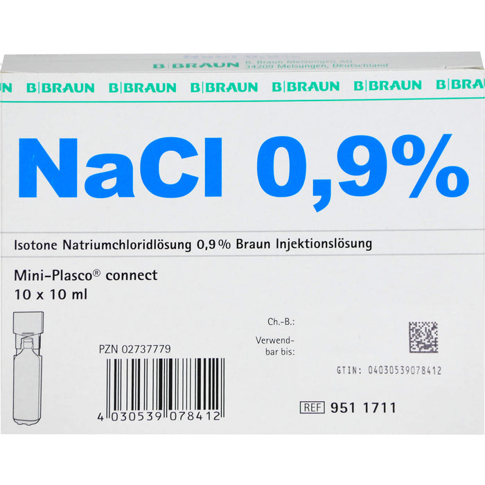 NaCl 0,9% Braun Injektionslösung Mini-Plasco connect, 10 pcs. Ampoules