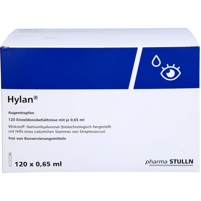 Hylan Augentropfen zur symptomatischen Behandlung beim trockenen Auge, 120 pcs. Ampoules