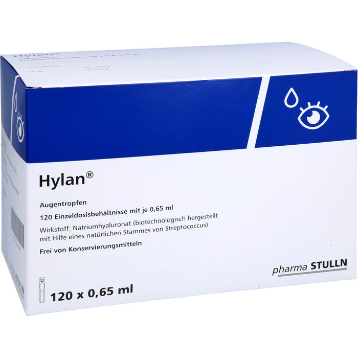 Hylan Augentropfen zur symptomatischen Behandlung beim trockenen Auge, 120 pcs. Ampoules