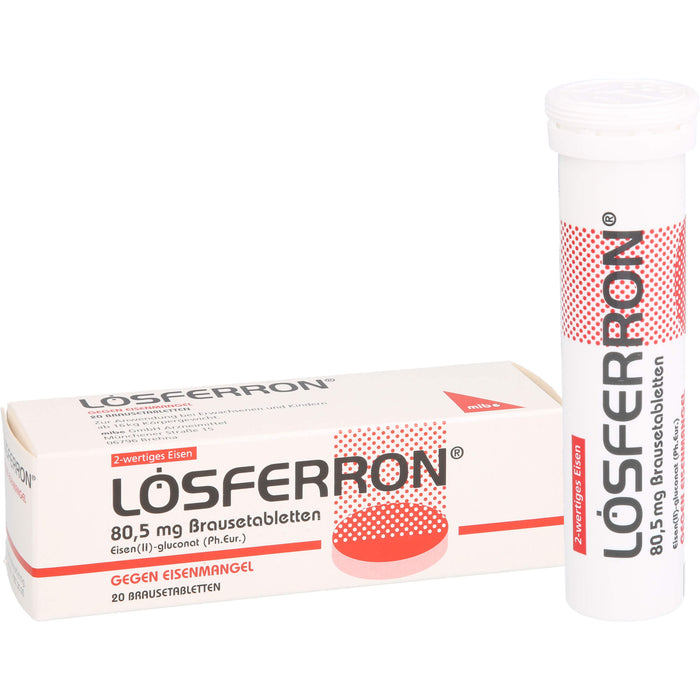 LOSFERRON Brausetabletten gegen Eisenmangel, 20 pc Tablettes