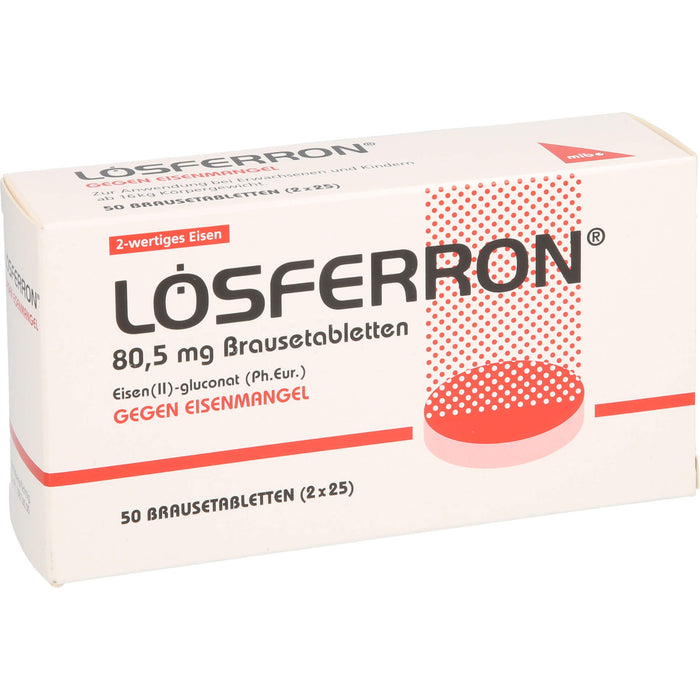 LOSFERRON Brausetabletten gegen Eisenmangel, 50 St. Brausetabletten