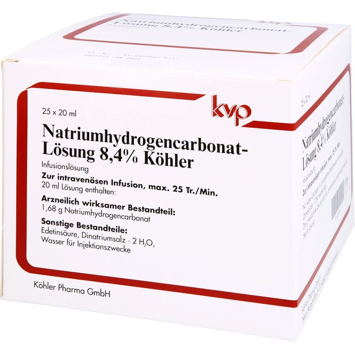 Natriumhydrogencarbonat - Lösung 8,4% Köhler, 25 pcs. Solution