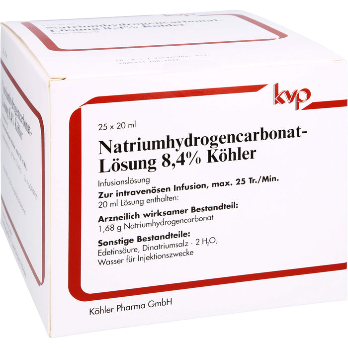 Natriumhydrogencarbonat - Lösung 8,4% Köhler, 25 pcs. Solution