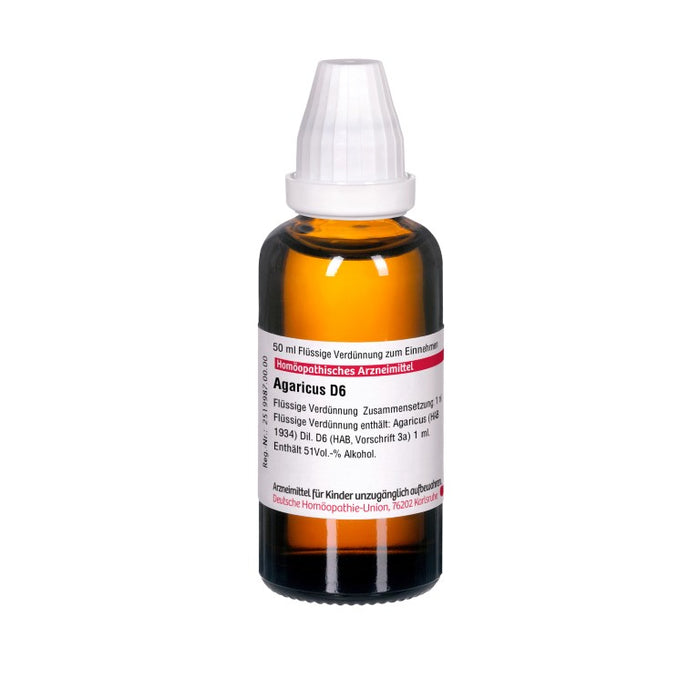 DHU Agaricus D6 Dilution, 50 ml Lösung