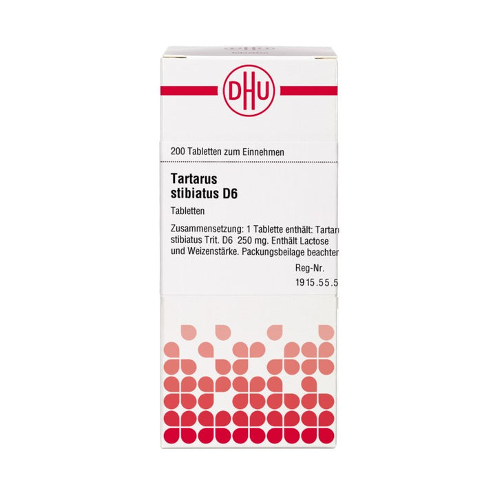 DHU Tartarus stibiatus D6 Tabletten, 200 St. Tabletten